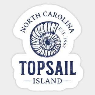 Topsail Island, NC Summertime Vacationing Seashell Sticker